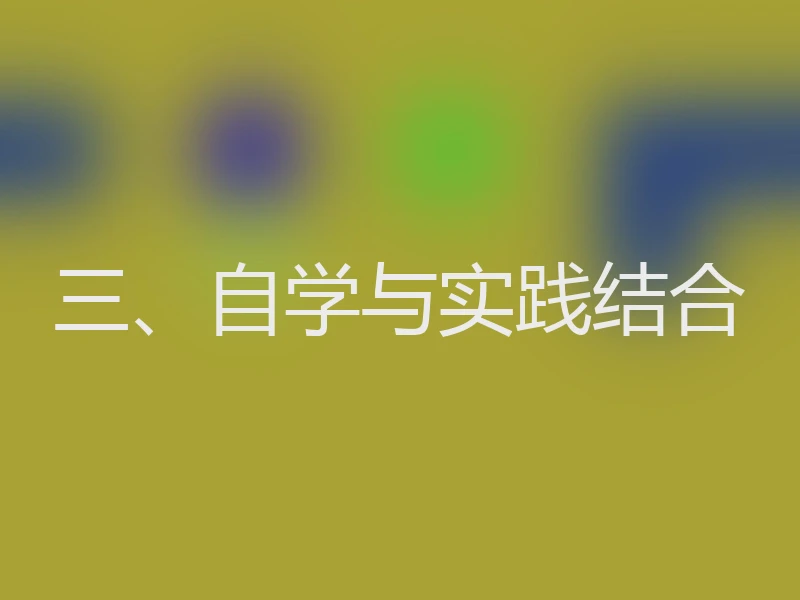 三、自学与实践结合