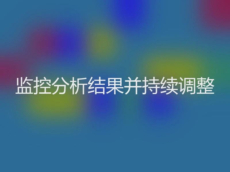 监控分析结果并持续调整