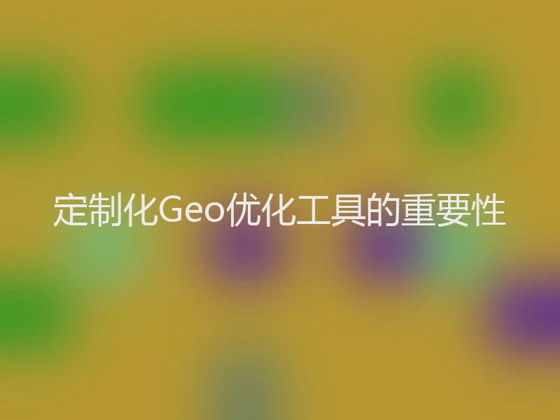 定制化Geo优化工具的重要性