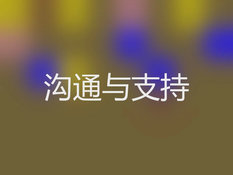 沟通与支持