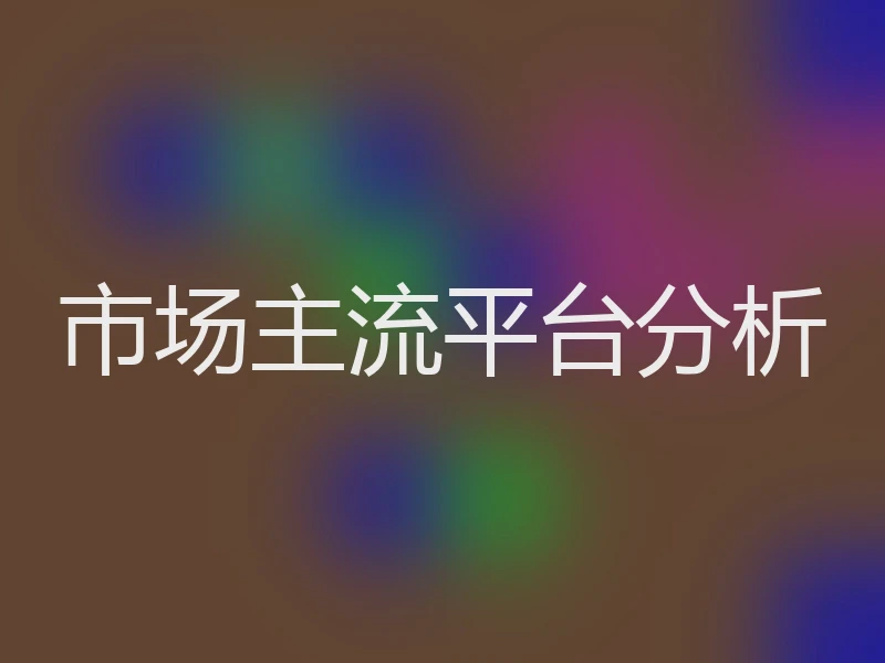 市场主流平台分析