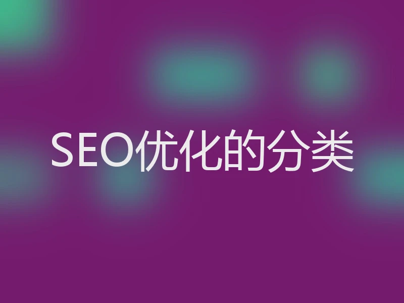 SEO优化的分类