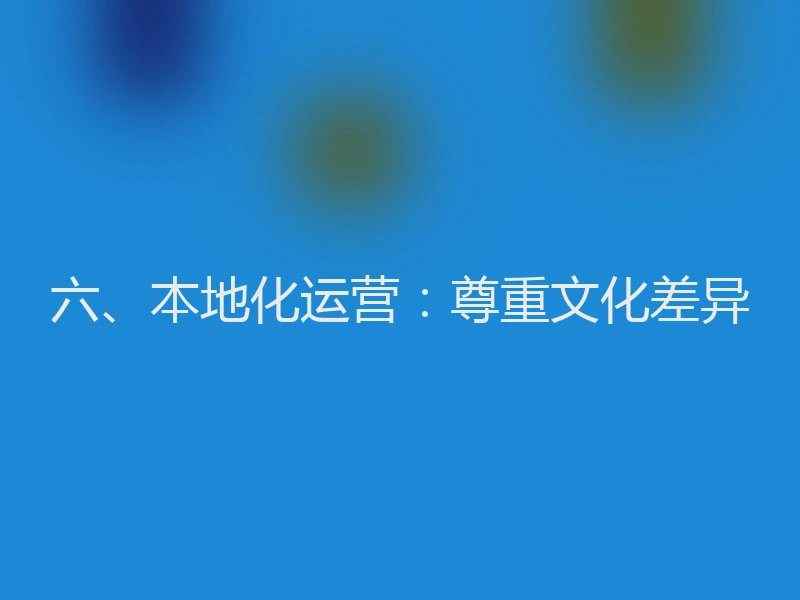 六、本地化运营：尊重文化差异