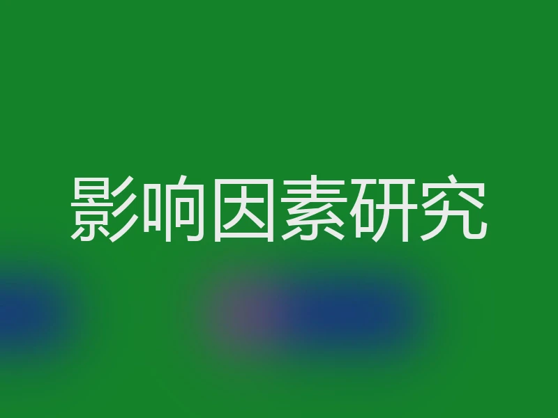 影响因素研究