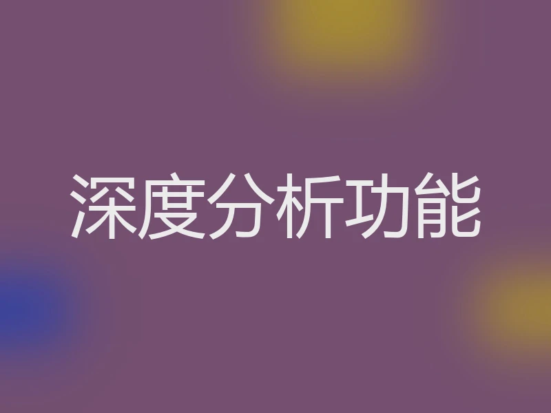 深度分析功能