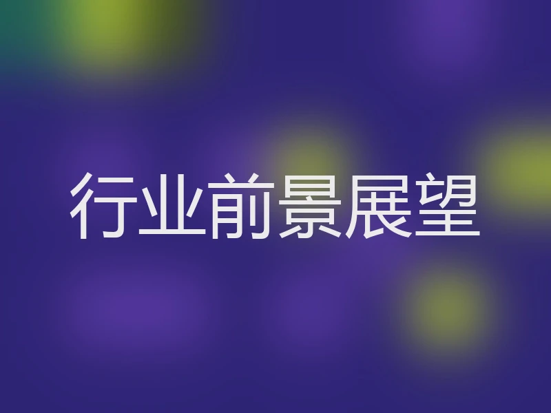 行业前景展望