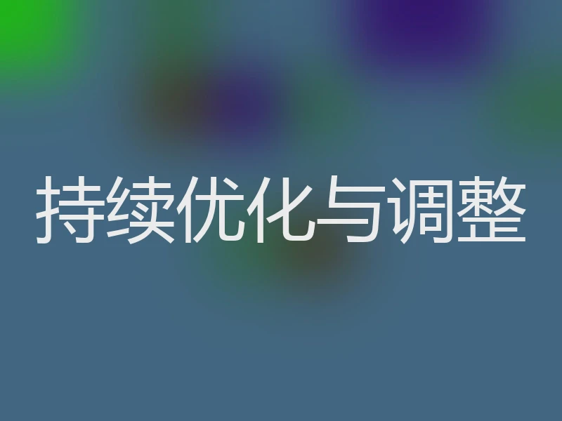 持续优化与调整