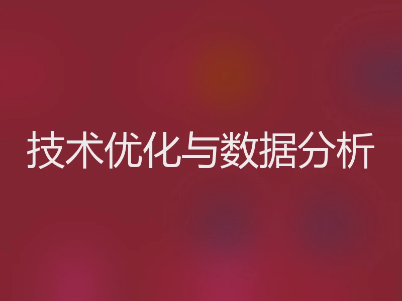 技术优化与数据分析