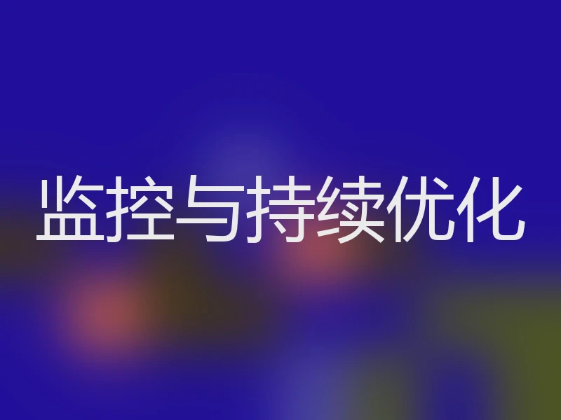 监控与持续优化