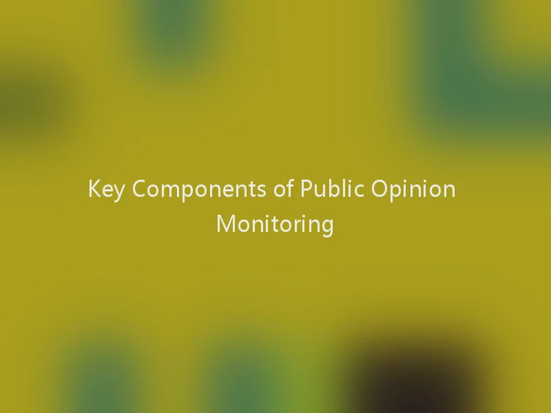 Key Components of Public Opinion Monitoring
