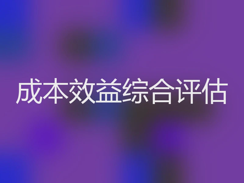 成本效益综合评估