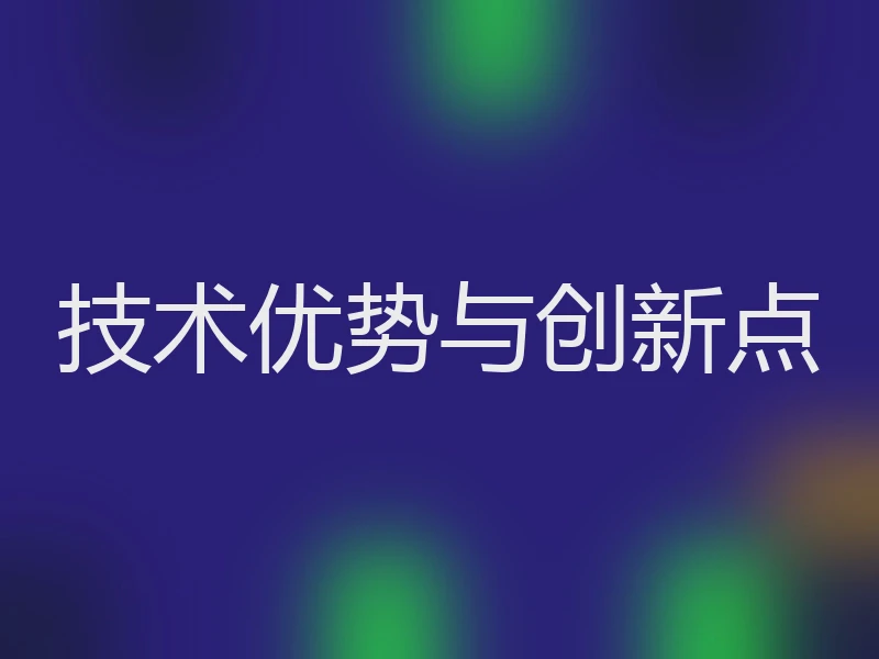 技术优势与创新点