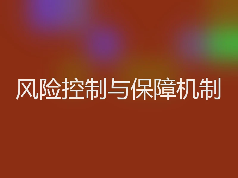 风险控制与保障机制