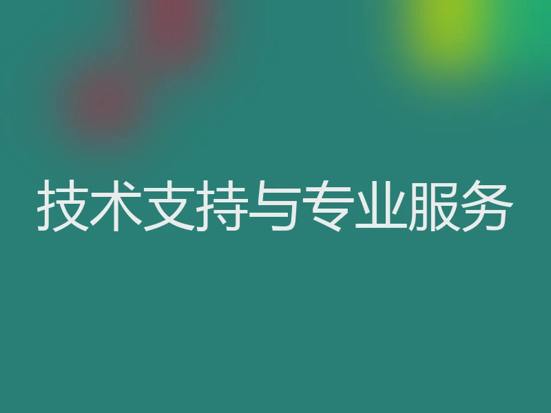 技术支持与专业服务
