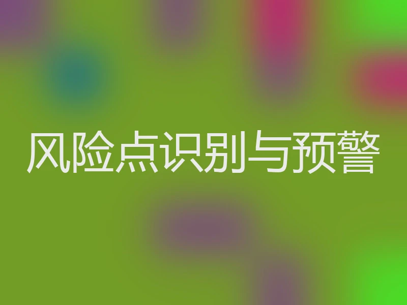 风险点识别与预警