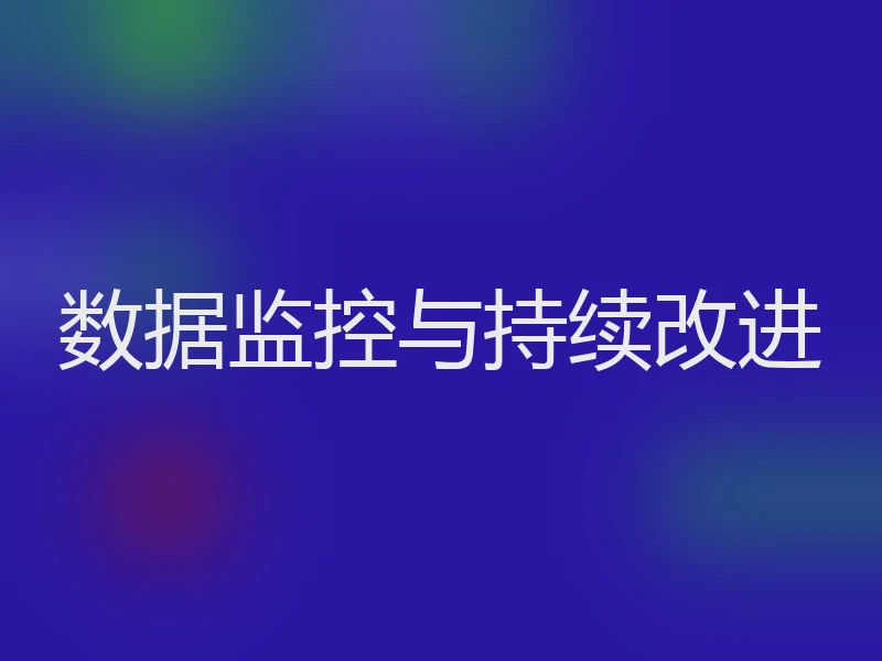 数据监控与持续改进