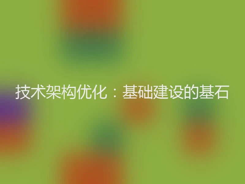 技术架构优化:基础建设的基石
