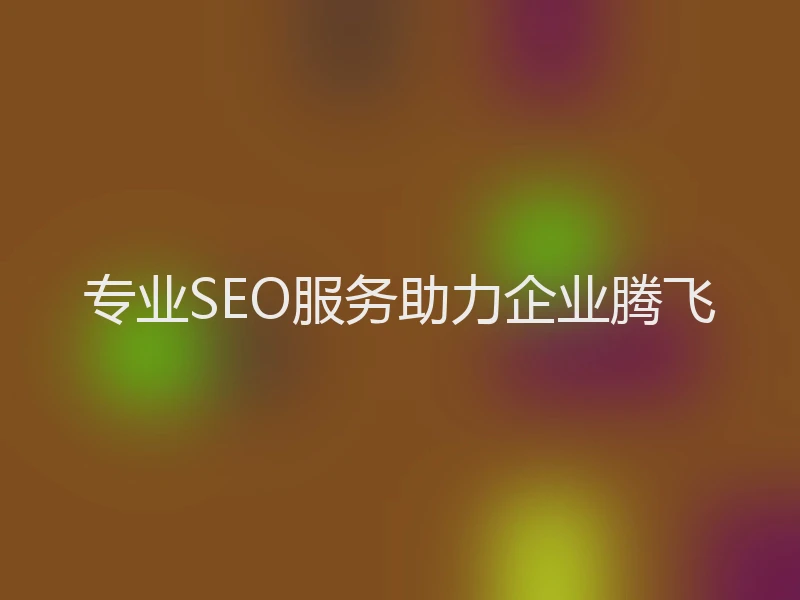 专业SEO服务助力企业腾飞