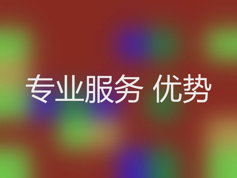 专业服务 优势