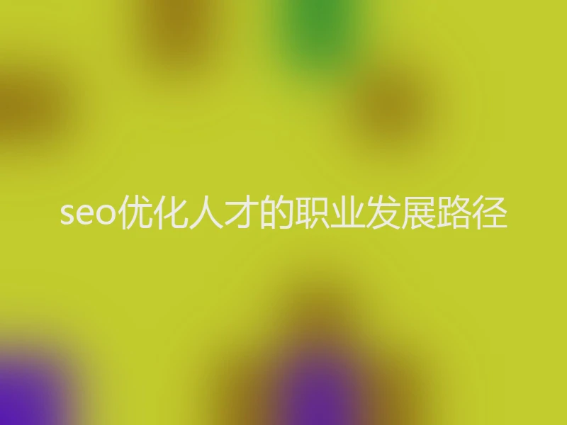 seo优化人才的职业发展路径