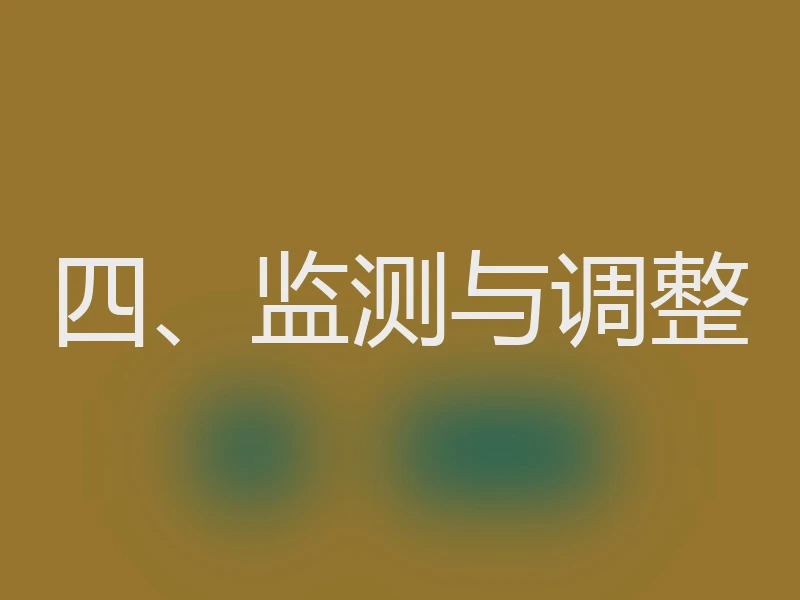 四、监测与调整