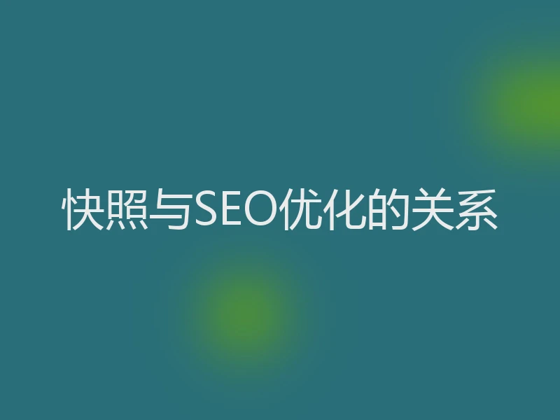快照与SEO优化的关系