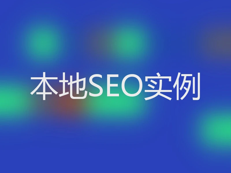 本地SEO实例