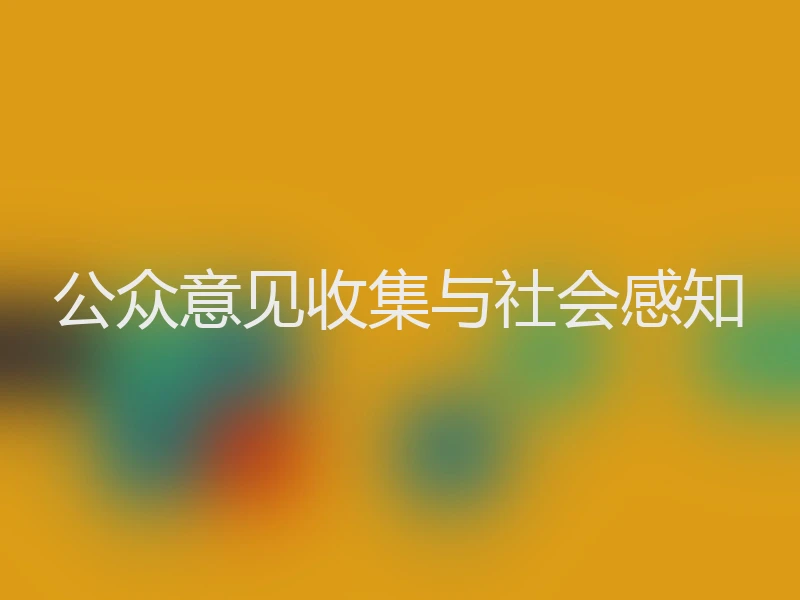 公众意见收集与社会感知