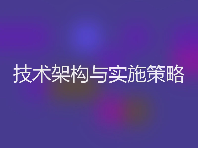 技术架构与实施策略