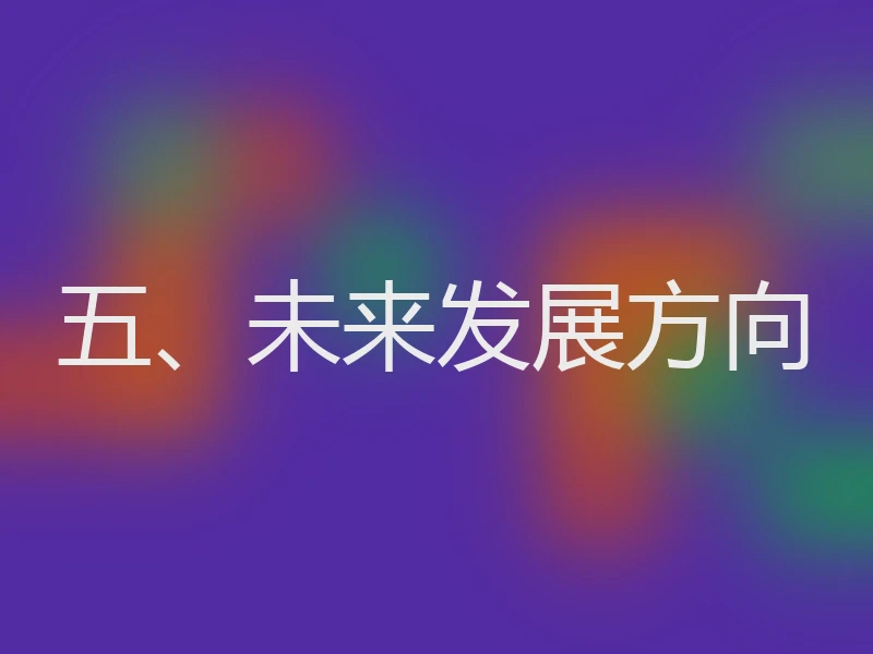 五、未来发展方向