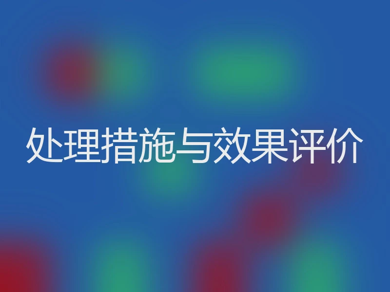 处理措施与效果评价