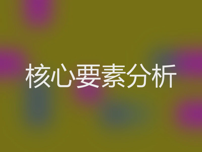 核心要素分析