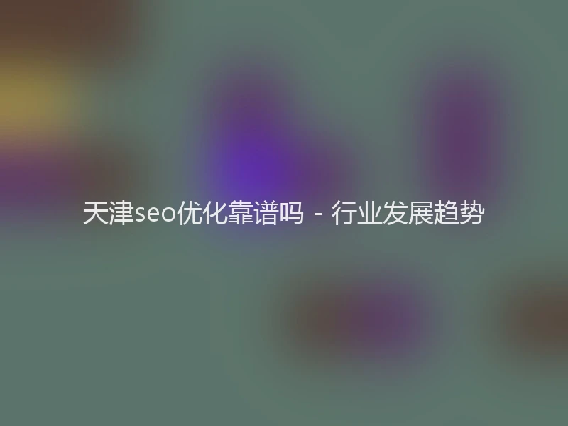 天津seo优化靠谱吗 - 行业发展趋势