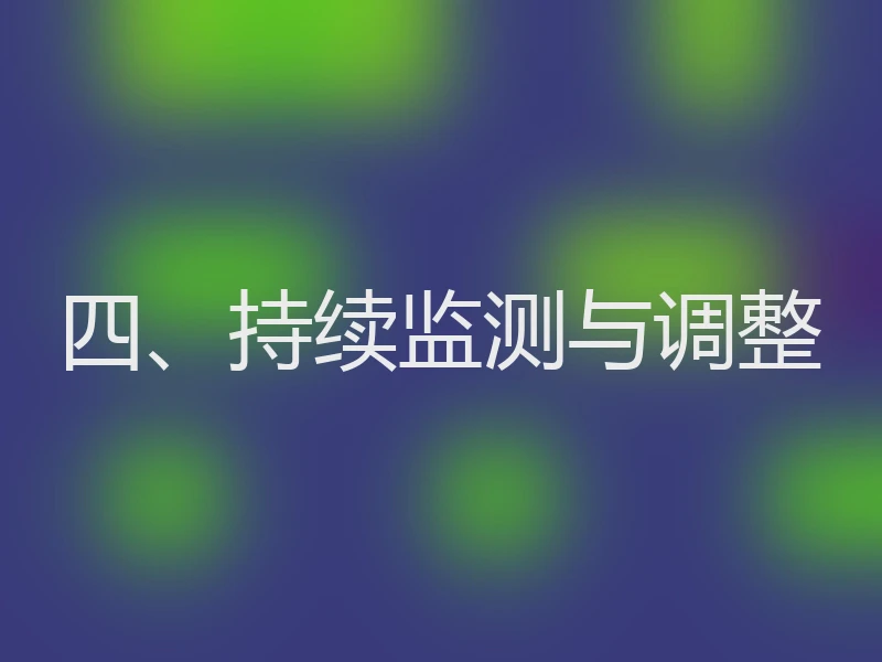 四、持续监测与调整
