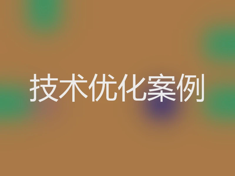 技术优化案例