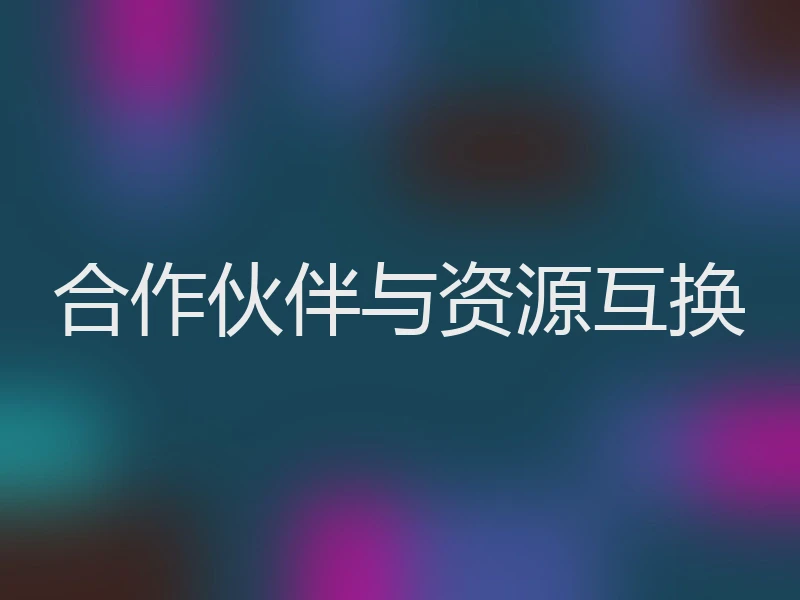 合作伙伴与资源互换
