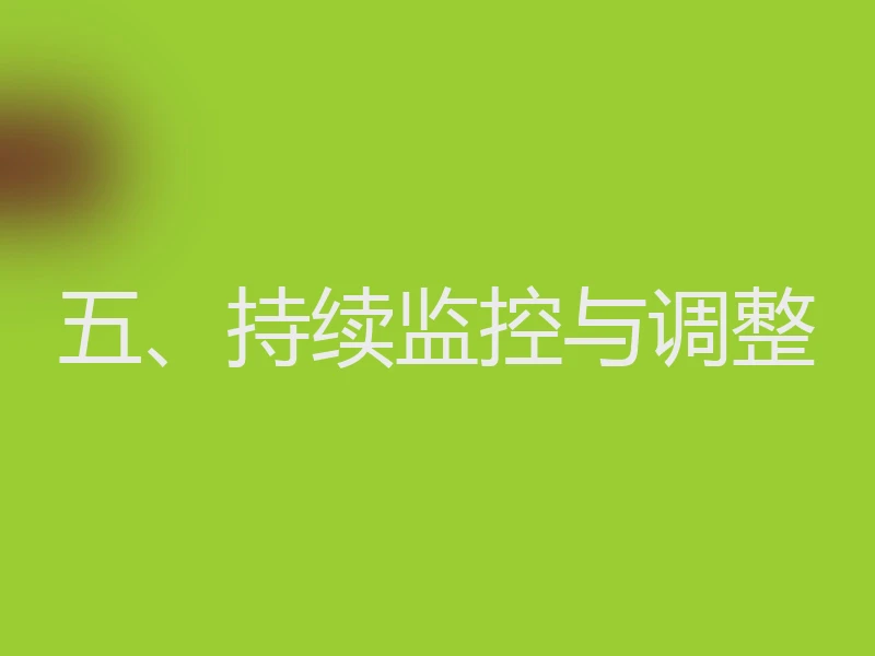 五、持续监控与调整