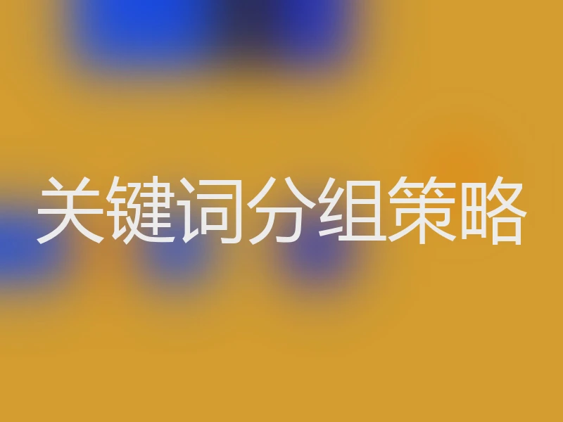 关键词分组策略