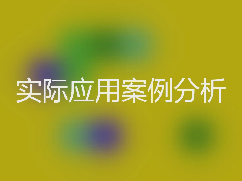 实际应用案例分析