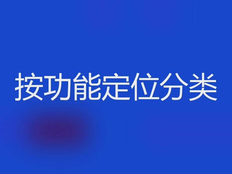 按功能定位分类