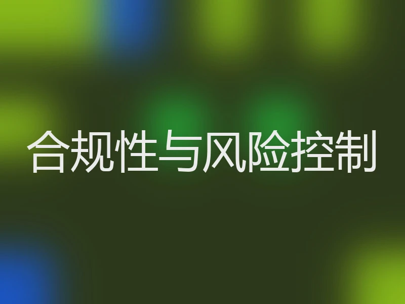 合规性与风险控制