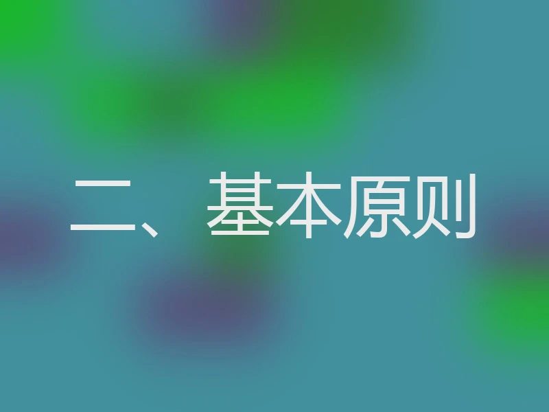 二、基本原则