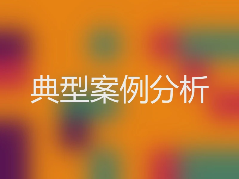 典型案例分析
