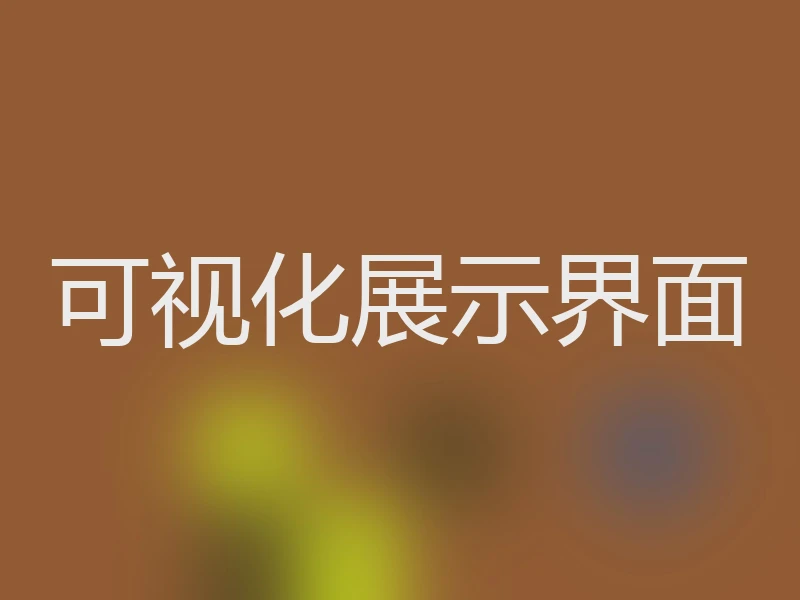可视化展示界面