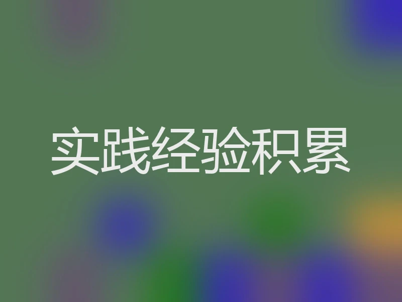 实践经验积累