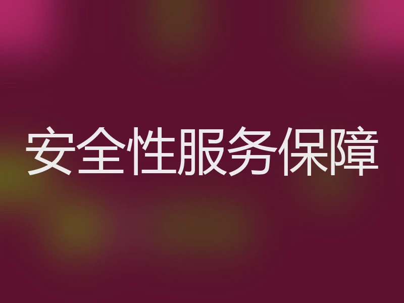 安全性服务保障
