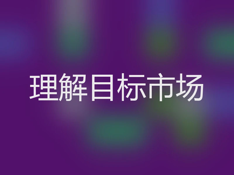 理解目标市场