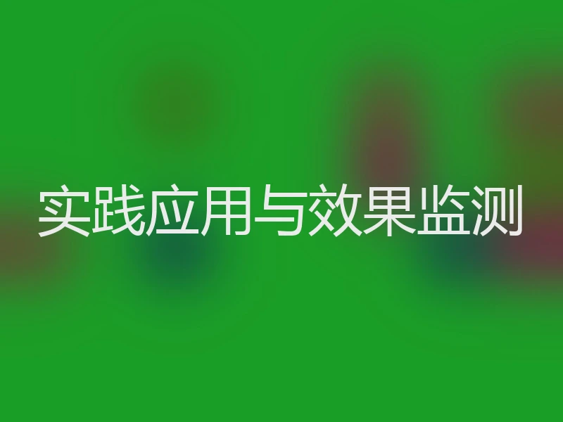 实践应用与效果监测