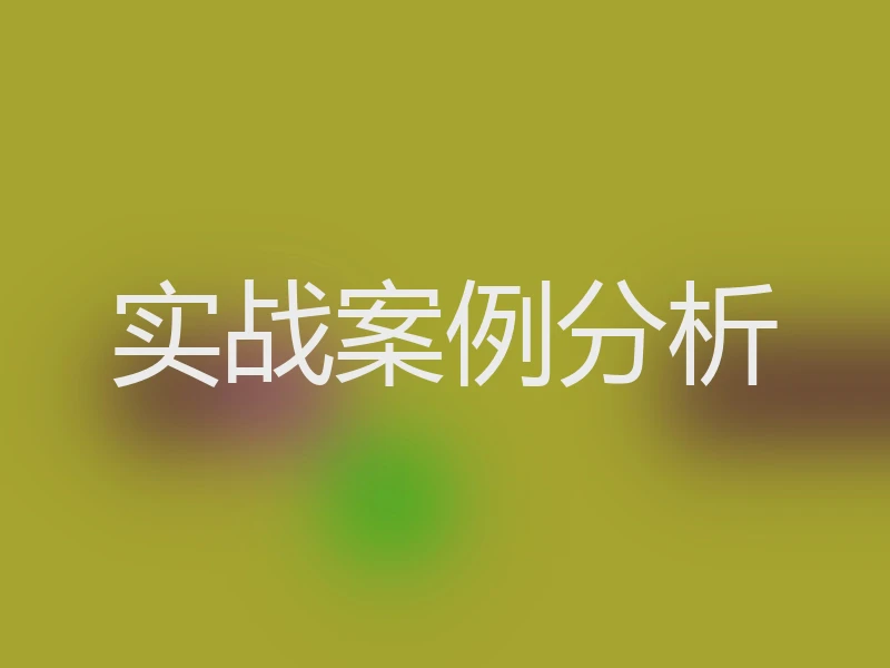 实战案例分析