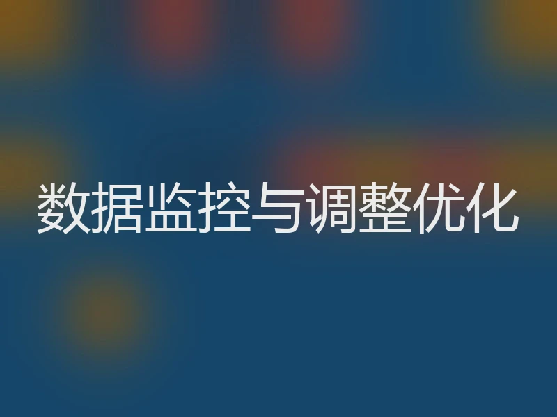 数据监控与调整优化
